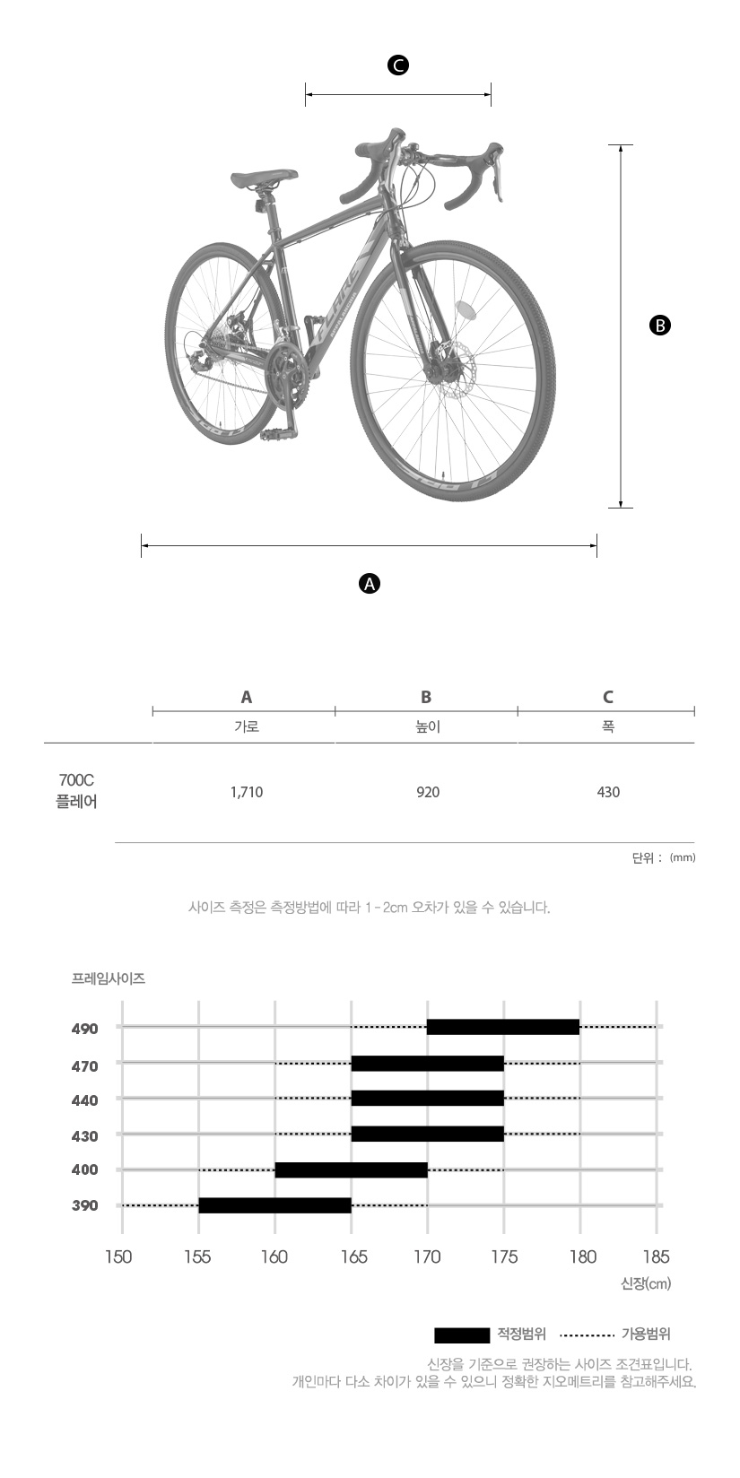 프레임 사이즈